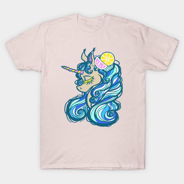 Summer Fun Unicorn T-Shirt by Jan Grackle